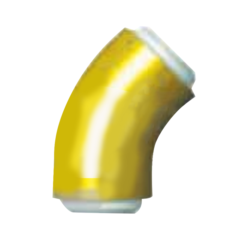 Codo de barrido largo de 45°