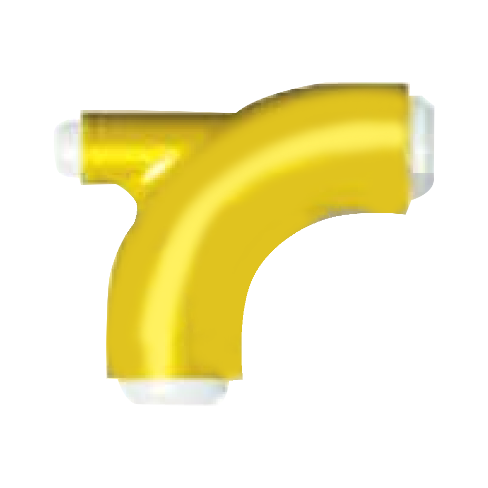 Codo de barrido largo de 90° con salida de 2